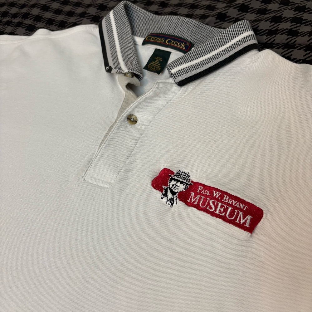 Vintage 90s Paul W. Bryant Museum Alabama Crimson Tide Polo - Stained